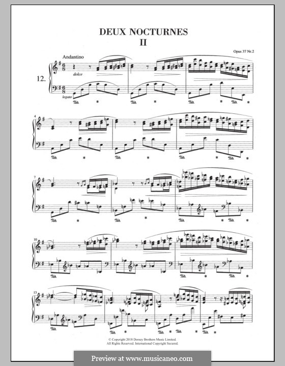 Nocturnes, Op.37: No.2 em G maior by Frédéric Chopin