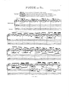 Fugue for Organ in G Major: Fugue for Organ in G Major by Johann Ludwig Krebs