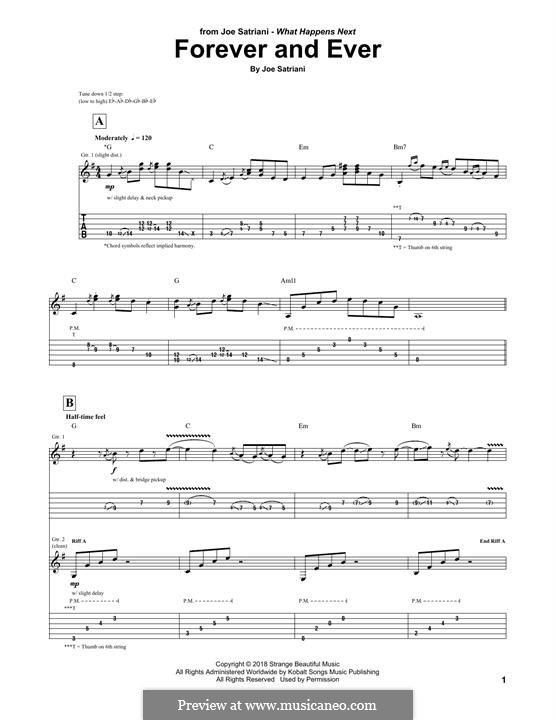 Forever and Ever: Para guitarra com guia by Joe Satriani