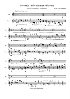 Serenade in the summer residence (Serenata nella residenza estiva): para flauta e guitarra by David W Solomons