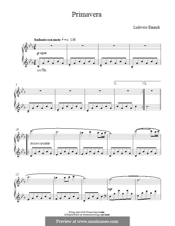 Primavera: Para Piano by Ludovico Einaudi