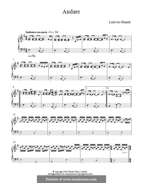 Andare: Para Piano by Ludovico Einaudi