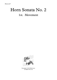 Horn Sonata No.2: Complete by Mike Lyons