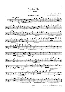 Cantabile, Op.1: Para trio de piano - parte em violoncelo by Georg Karl Friedrich Theodor Hoth