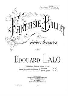 Fantasia-Ballet: para violino by Édouard Lalo