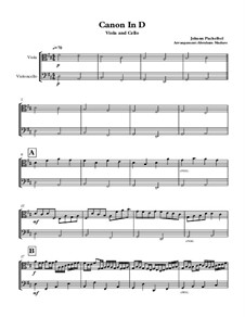 Canon in D Major: Violin cello duet by Johann Pachelbel