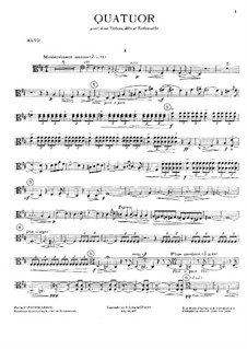 String Quartet in D Major: parte viola by Albert Doyen