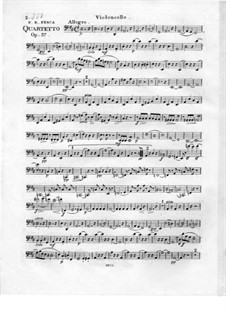 Quartet Brilliant No.1 for Flute, Violin, Viola and Cello, Op.37: parte violoncelo by Friedrich Fesca