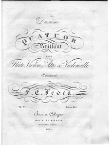 Quartet Brilliant No.2 for Flute, Violin, Viola and Cello, Op.38: parte flauta by Friedrich Fesca