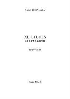 40 études for violin: 40 études for violin by Kamil Tchalaev