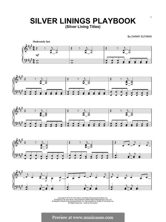 Silver Lining Titles: Para Piano by Danny Elfman