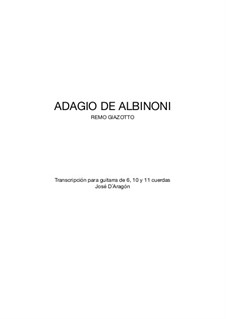 Adagio in G Minor: Para Guitarra by Tomaso Albinoni