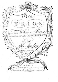 Three String Trios, Op.1a: violino parte I by Hyacinthe Jadin