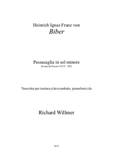 Passacaglia in g minor, C.105: Para Piano, Op.14 by Heinrich Ignaz von Biber