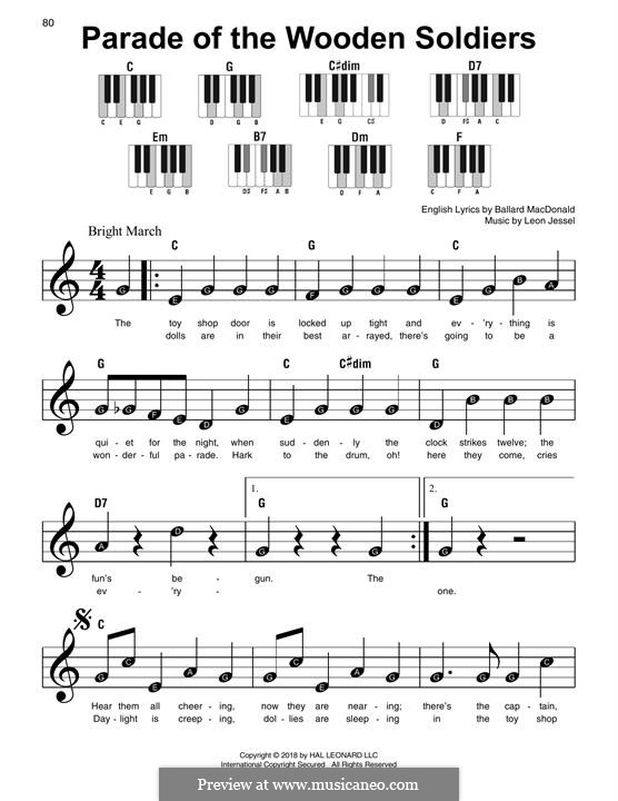 Parade of the Wooden Soldiers: Facil para o piano by Leon Jessel