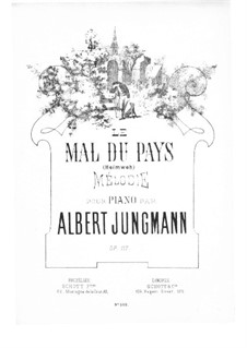 Longing for Home, Op.117: Para Piano by Albert Jungmann