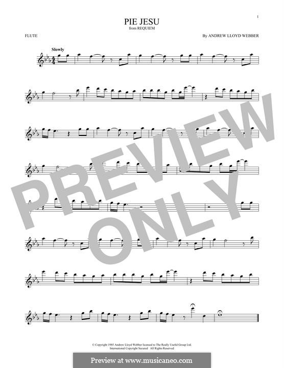 Pie Jesu (from Requiem): para flauta by Andrew Lloyd Webber