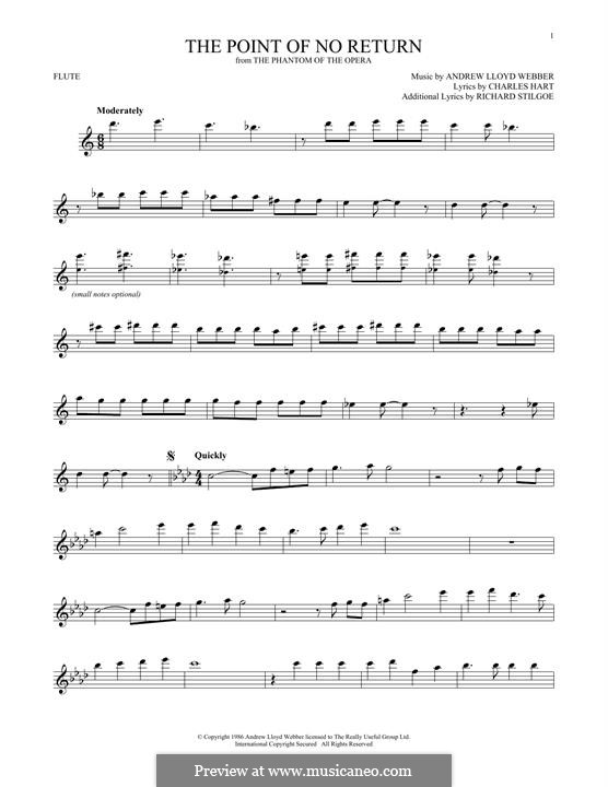 The Point of No Return: para flauta by Andrew Lloyd Webber