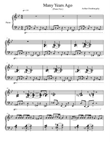 Many Years Ago: Para piano solo by Arthur Orenburgsky