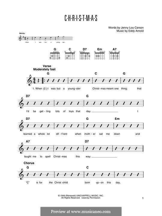 C-H-R-I-S-T-M-A-S (Perry Como): Para guitarra com guia by Eddy Arnold