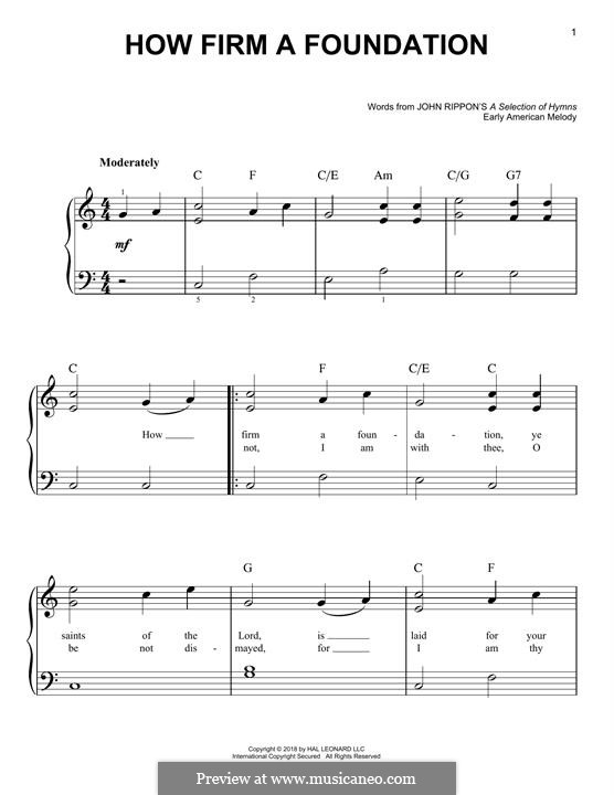 How Firm a Foundation: Para Piano by folklore