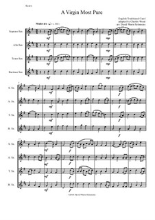 A Virgin Most Pure: para quarteto de saxofone by folklore