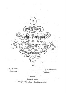 Three Duos for Two Violins: Três duetos para dois violinos by Alessandro Rolla