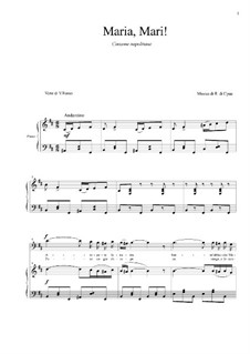 Maria, Mari: For baritone and piano by Eduardo di Capua