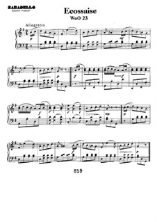 Écossaise in G Major, WoO 23: Para Piano by Ludwig van Beethoven