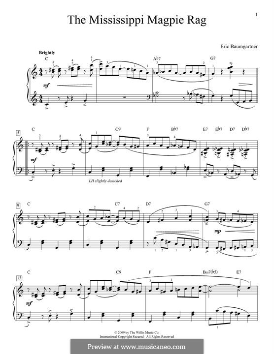 Mississippi Magpie Rag: Para Piano by Eric Baumgartner