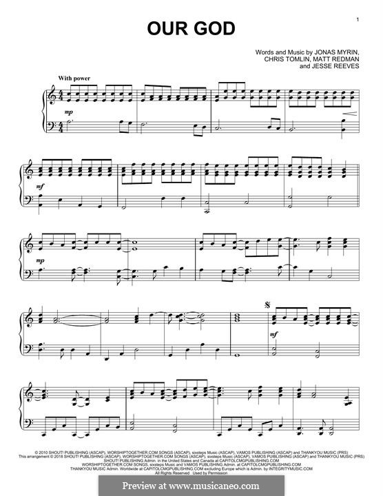 Our God: Para Piano by Chris Tomlin, Jesse Reeves, Jonas Myrin, Matt Redman