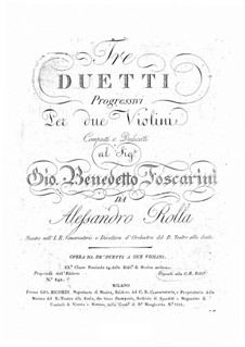 Three Duos for Two Violins, BI 182, 120, 214 Op.10: partes by Alessandro Rolla