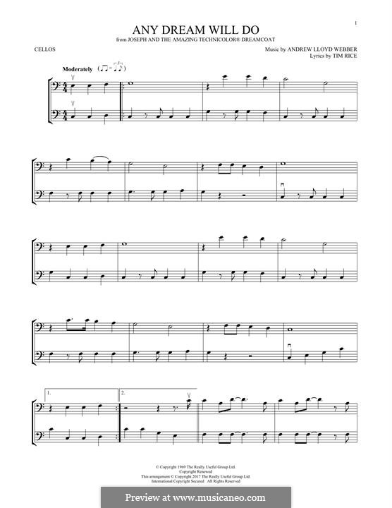 Any Dream Will Do: para dois violinos by Andrew Lloyd Webber
