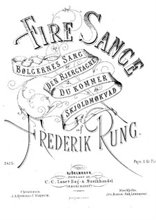 Four Songs, Op.14: quatro musicas by Frederik Rung