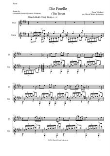 Die Forelle (The Trout), D.550 Op.32: para flauta e guitarra by Franz Schubert