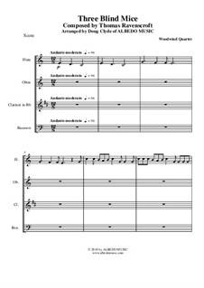 Three Blind Mice: Para quarteto de sopro by Thomas Ravenscroft