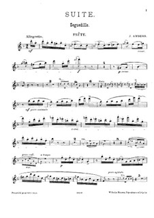 Suite for Flute, Clarinet, Oboe and Piano: parte flauta by Johan Amberg