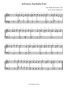 Advance Australia Fair (Australian National Anthem): Para Piano by Peter McCormick