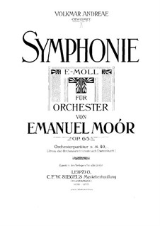 Symphony in E Minor, Op.65: movimento I by Emanuel Moór