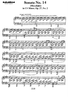 All Movements: para um único musico (Editado por H. Bulow) by Ludwig van Beethoven