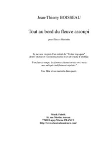 Tout au bord du fleuve assoupi for flute and marimba: Tout au bord du fleuve assoupi for flute and marimba by Jean-Thierry Boisseau