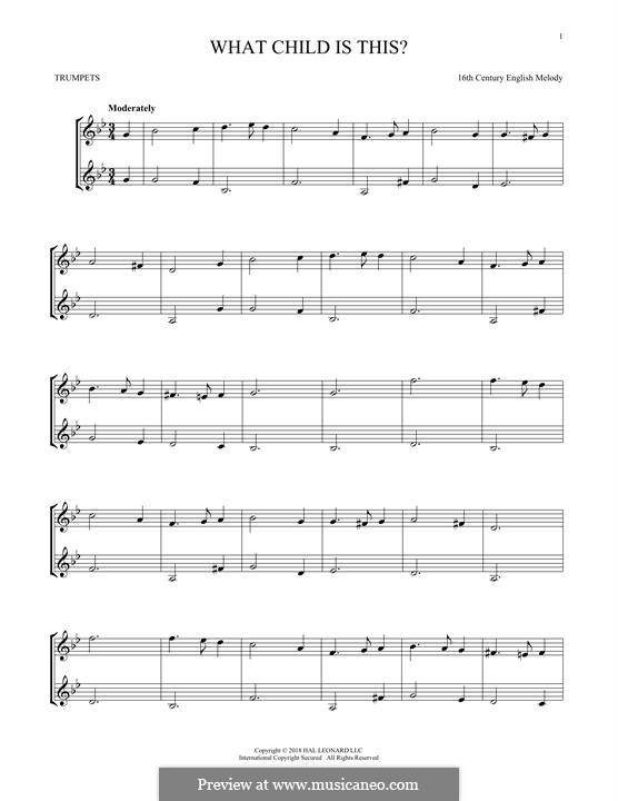 Two instruments version: For two trumpets by folklore