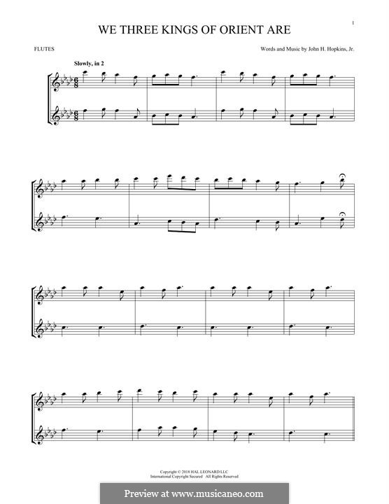 Chamber version: para duas flautas by John H. Hopkins Jr.