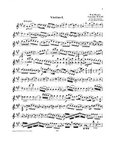 Concerto for Piano and Orchestra No.12 in A Major, K.414: Arranjo para quinteto de corda - violino parte I by Wolfgang Amadeus Mozart