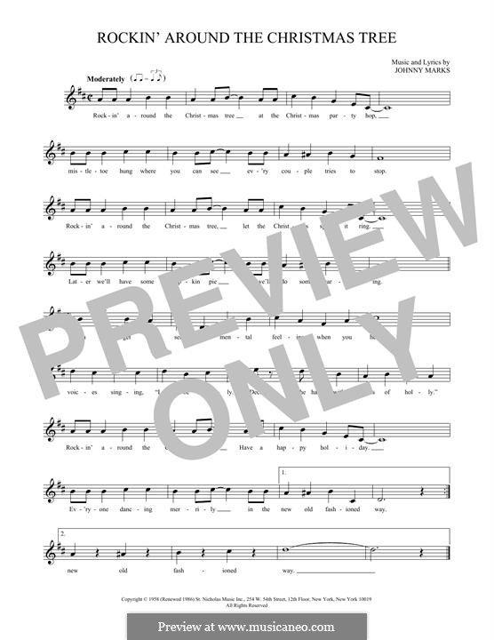 Rockin' Around the Christmas Tree: para duas flautas by Johnny Marks