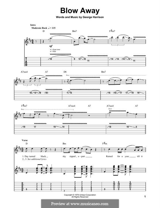 Blow Away: Para guitarra com guia by George Harrison