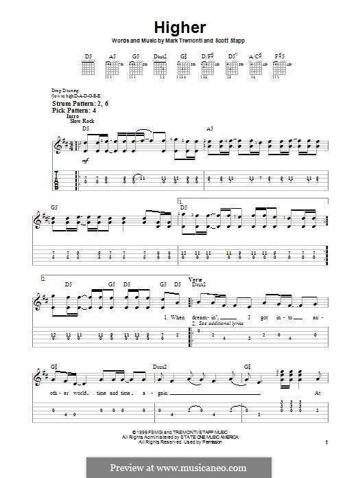Higher (Creed): Para guitarra com guia by Mark Tremonti, Scott Stapp