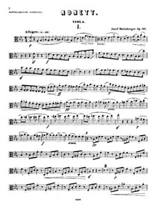 Nonet in E Flat Major, Op.139: parte viola by Josef Gabriel Rheinberger