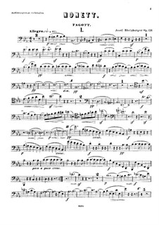 Nonet in E Flat Major, Op.139: parte fagote by Josef Gabriel Rheinberger