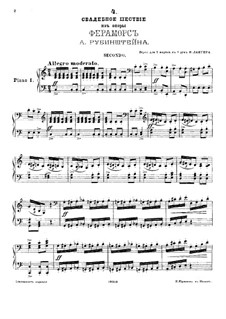 Feramors: Cortège de noce, for two pianos eight hands – piano I part by Anton Rubinstein